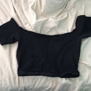 American apparel off shoulder crop top